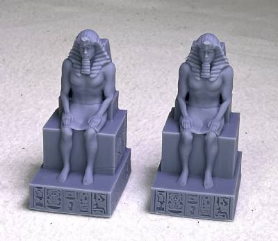 Egyptian Sitting Statues Set #1